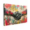 Graffiti - Rozen - Handen - Street art - Banksy canvas 2cm klein -z3d