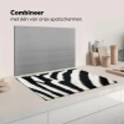 Zebra - Vacht - Klassiek - Zwart - Wit Inductie beschermer vinyl 3mm klein -wsfeer7_website