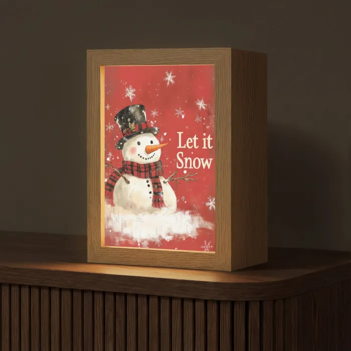 Sneeuwpret - Winter - Sneeuwpop Light Box met kabel (Tafellamp) klein -z3d_website
