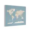 Wereldkaart - Oceaan - Realistisch - Blauw PET vilt klein -3d