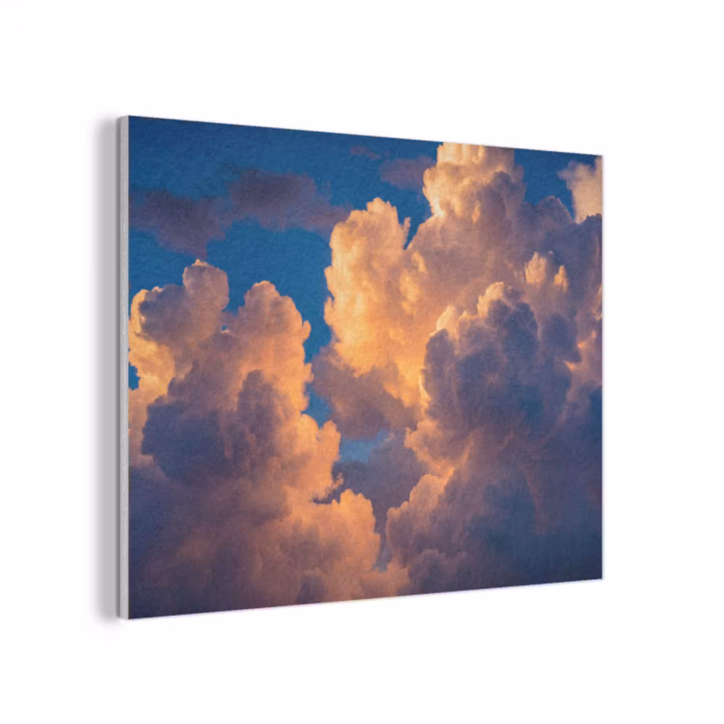 Wolken - Zonsondergang - Natuur - Oranje - Blauw PET vilt klein -3d
