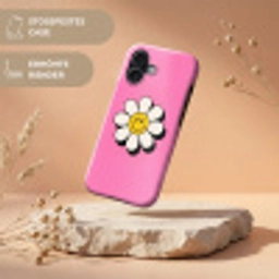 Smiley - Bloem - Roze Toughcase MagSafe Apple iPhone 17 klein -USP_RandenV_DE