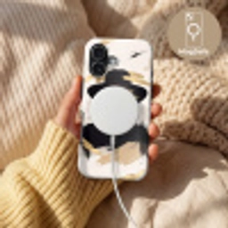 Vrouw - Portret - Modern - Goud - Kunst Toughcase MagSafe Apple iPhone 17 klein -USP_MagsafeV