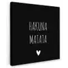Spreuken - Hakuna matata - Quotes Tuinposter op houten frame 2 cm dik klein -3d