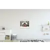 Huis - Bos - Winter - Natuur - Sneeuw textielposter latten blank klein -kinderkamer