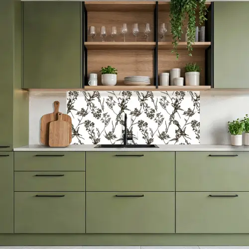 Vintage - Planten - Bloemen - Patronen keuken achterwand 2 middel 871 -sfeer3