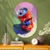 Frisdrank - Blik - Paars Wandcirkel Ovaal Glas middel -sfeer2