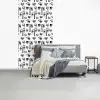 Gezicht - Zwart - Lijnen - Artistiek fotobehang vinyl groot 64 -slaapkamer