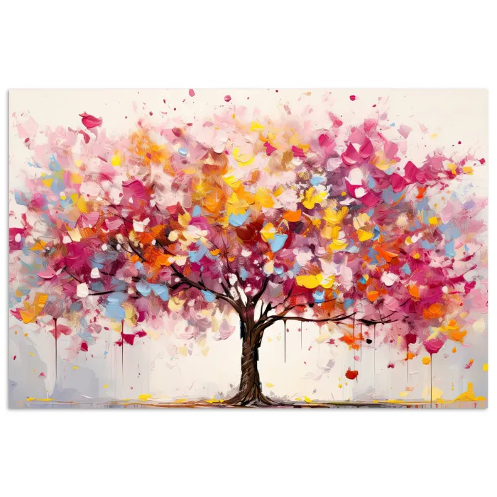 Aquarel - Boom - Kunst - Abstract poster papier klein -3d