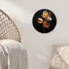 Bloem - Orchidee - Oranje Wandcirkel plexiglas klein -sfeer5