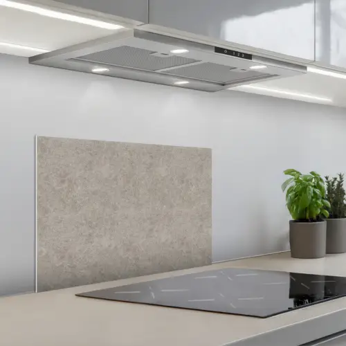 Patroon - Beton - Grijs keuken achterwand spatscherm klein 900 -3d_schuin