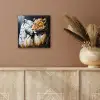 Luipaard - Oranje - Wit - Gras aluminium wit klein -sfeer4