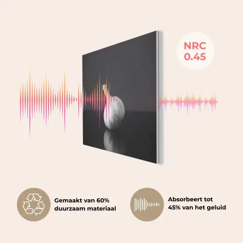 Knoflook - Zwart - Wit PET vilt klein -USP_NL