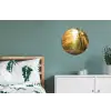 Bos - Herfst - Zon - Landschap - Natuur Wandcirkel aluminium klein -slaapkamer