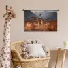 Giraffen - Hoog gras - Acaciabomen Wandkleed katoen klein -wsfeer5_kind