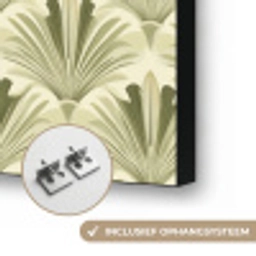 Klassiek - Waaier - Groen Textielframe zwart klein 947 -USP_ophangsysteemNL