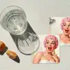 Vrouw - Douche - Roze onderzetter kurk middel -sfeer4