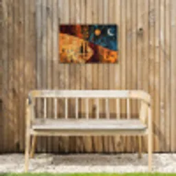 Silhouetten - Abstract - Zon - Maan Tuinposter op houten frame 2 cm dik klein -sfeer4