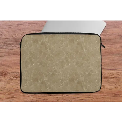 Beige - Marmer - Witte aders laptophoes neopreen klein 279 -tafel