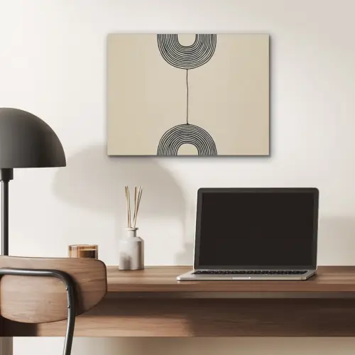 Geometrische bogen - Minimalistisch - Symmetrisch PET vilt klein -sfeer5