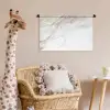 Marmer - Steen - Wit - Goud - Marmerlook - Steen - Luxe Wandkleed katoen klein -wsfeer5_kind