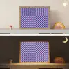 Dambord - Blauw - Patroon - Roze Light Box met batterij (Wandlamp kind) middel -sfeer3_kind