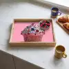Cupcake - Kleurrijk - Edelstenen Dienblad Rechthoek middel -sfeer2