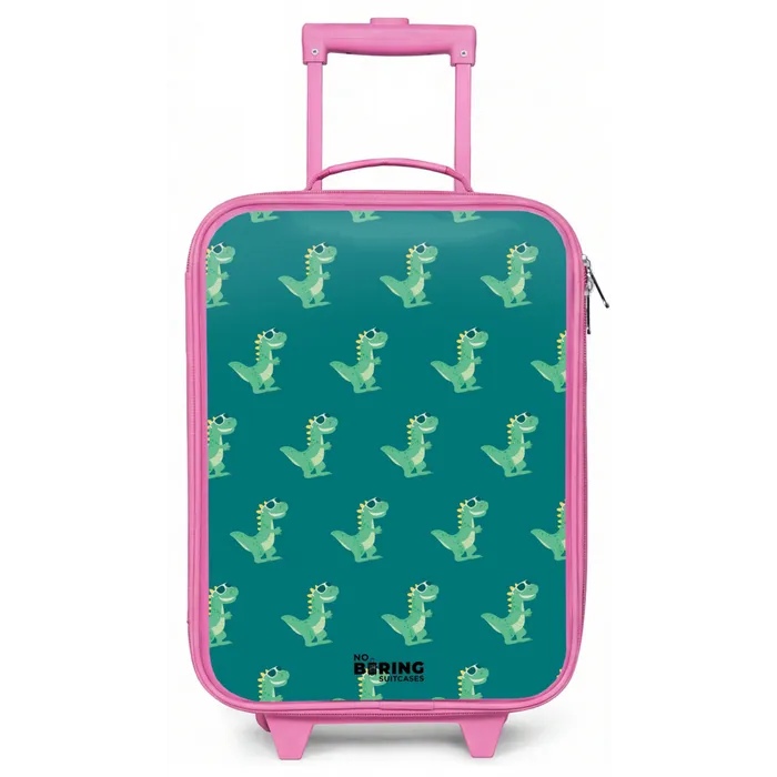 Tyranosaurus specs Kinderkoffer - Roze klein -zz3dotto