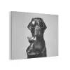 Hond - Zwart - Wijnglas - Zonnebril PET vilt klein -3d