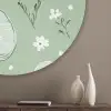 Groen - Eieren - Patroon Akoestische PET Vilt - Rond klein -sfeer5_closeup