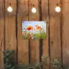 Bloemen - Klaproos - Lente - Natuur - Rood - Blauw tuinposter los doek klein -sfeer1