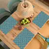 Symmetrisch - Patroon - Blauw Placemat vinyl groot 368 -zzsfeer5_Kitchenyeah-website
