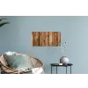 Hout - Planken - Bruin Muursticker klein -plant