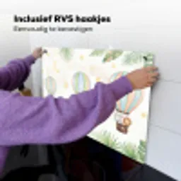 Aquarel - Luchtballonnen - Pastel Inductie beschemer met haakjes klein -ky-ophangen-nl