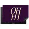 Oh hi - Paars - Minimalistisch Inductie beschermer vinyl 3mm klein -3d