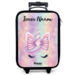 Eenhoorn - Glitters - Regenboog - Pastel Kinderkoffer - Zwart klein -zzz_website3d