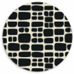 Modern - Organisch - Zwart Wandcirkel kunststof plaat 5mm dik klein 188 -3d
