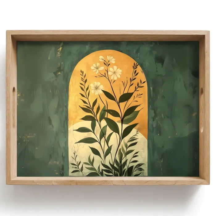 Plant - Bloemen - Wit Dienblad Rechthoek middel -z3d_shopping