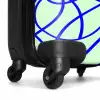Kobaltblauw krulspoor op mintgroen NBS - Handbagage koffer - Kinderen Unisex middel -wiel