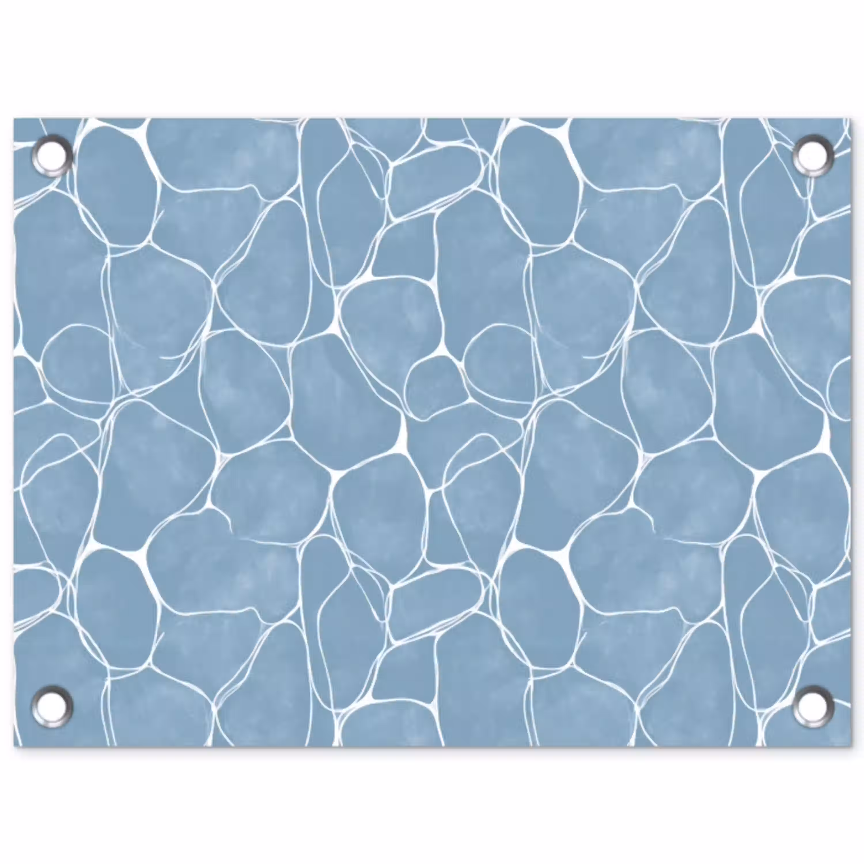 Organisch - Patroon - Blauw tuinposter los doek klein 239 -3d
