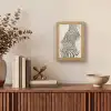 Lijnen - Abstract - Golvend - Zwart Light Box met kabel (Tafellamp) klein -sfeer2