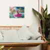 Corgi - Zwemband - Roze - Zonnebril tuinposter los doek klein -sfeer7