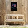 Aap - Verf - Neon - Kleur Tuinposter op houten frame 2 cm dik klein -sfeer4