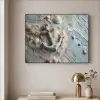 Anker - Hout - Schelpen - Zand Textielframe zwart klein -sfeer2
