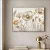 Bloemen - Beige - Natuur - Illustratie Textielframe zwart klein -sfeer2