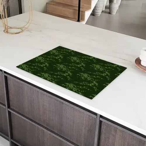 Sierlijk - Bloemen - Groen Inductie beschermer vinyl 3mm klein 276 -sfeer8