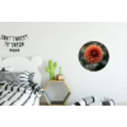 Dahlia - Bloem - Natuur - Sfeervol Wandcirkel aluminium klein -kinderkamer