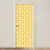 Patroon - Retro - Geel deurposter klein 289 -3d_beige
