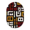 Abstract - Patroon - Rood Wandcirkel Ovaal Glas middel -3d