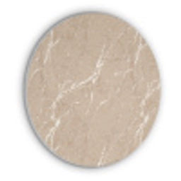 Beige - Marmer - Organisch - Wit Akoestische PET Vilt - Rond klein 838 -3d